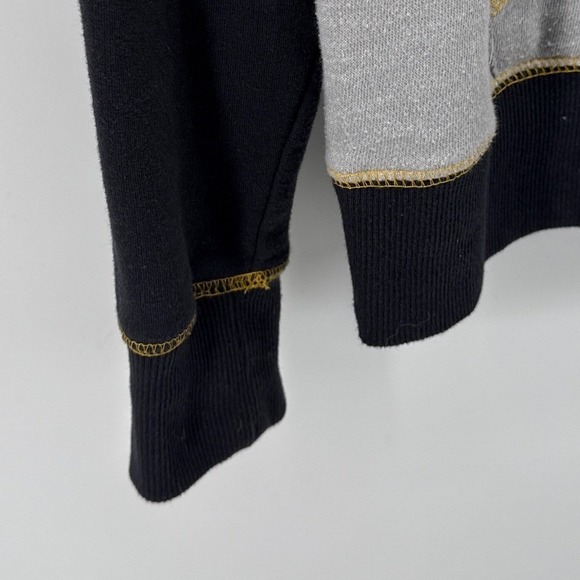 Majestic Pittsburgh Steelers Raglan Sweatshirt Grey Black Mens Medium - Picture 5 of 8